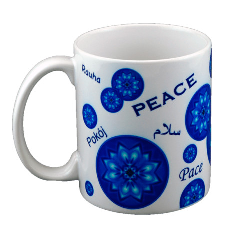 Mandala Mug bubbles of Peace