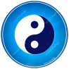 Tappetino per il mouse blu Yin Yang