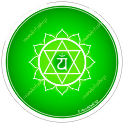 Harmonising disk green Indian chakra