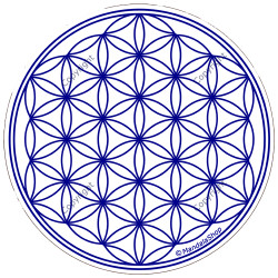 Round mouse pad - White Flower of Life