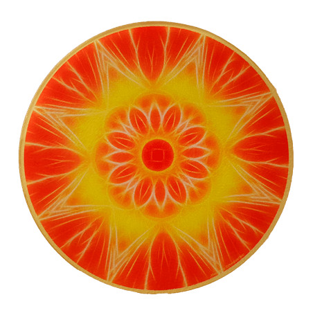Plaque dynamisante ronde Mandala de l'Abondance