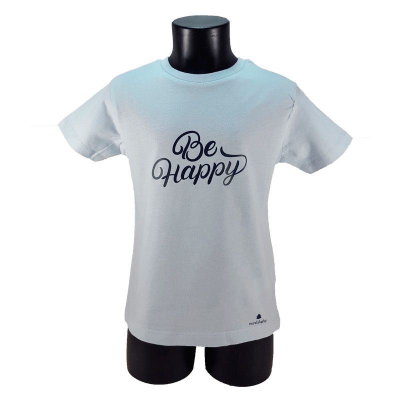Kinder-T-Shirt Be Happy
