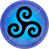 Mauspad Triskele blau