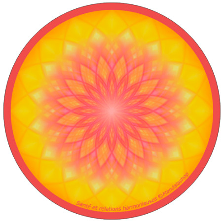 Disque harmonisant Mandala Santé et relations harmonieuses