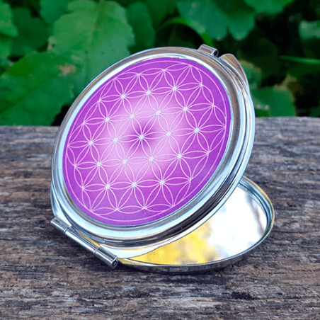 Flower of Life Pocket Mirror - 7 colours at choice (from red to purple)