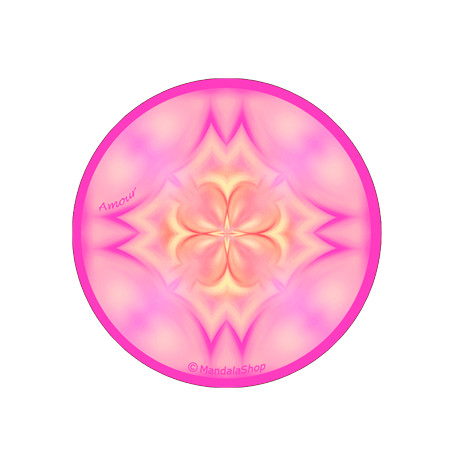 Round magnet mandala of Love