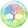 Harmonising disk Tree of Life (green background)