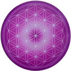 Round Energising Plate Purple Flower of Life