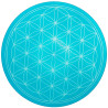 Runde Energieplatte – Blume des Lebens Türkis
