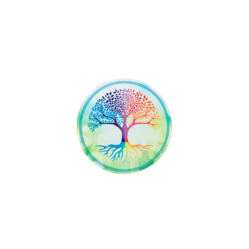 Tree of Life Round Magnet (green background)