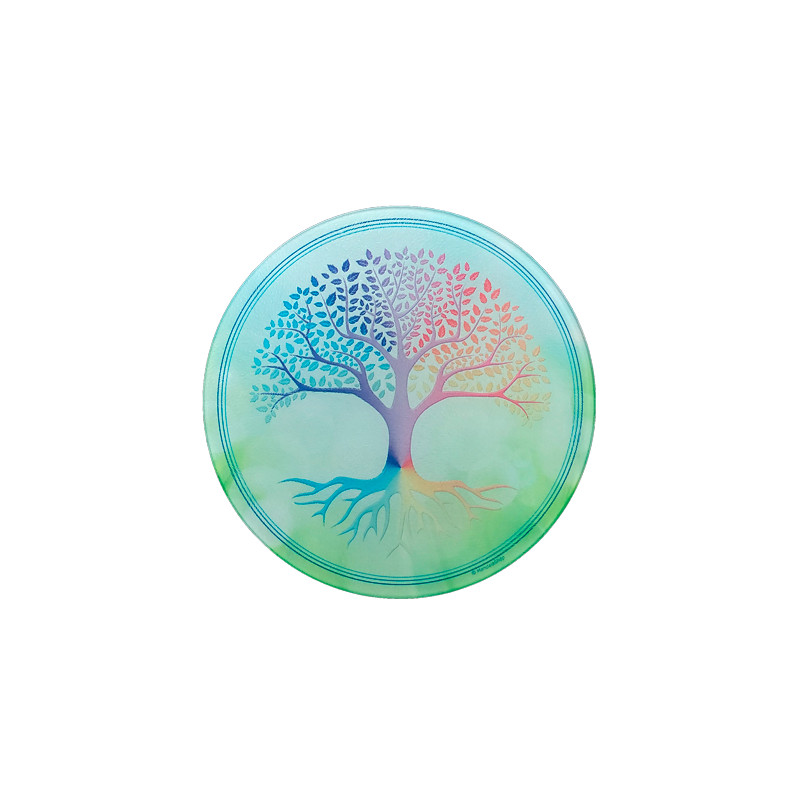 Round Energising Plate Tree of Life