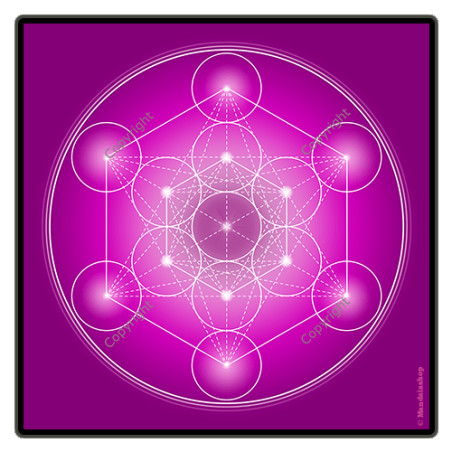 Vassoio energizzante Metatron Cube (colori dei chakra)