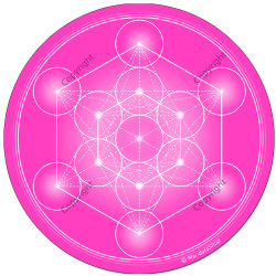 Disco armonizzante Metatron Cube rosa