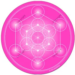 Disque harmonisant Cube de Métatron rose