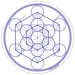 Harmonisierungsdisk Metatron-Würfel Weiß