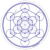 Harmonisierungsdisk Metatron-Würfel Weiß