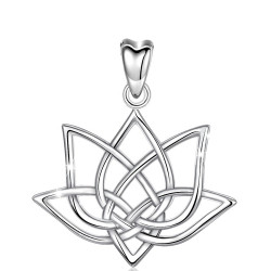 Lotusblume Anhänger Silber