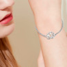 Lotusblumen Armband Silber