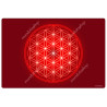 Tapis harmonisant Fleur de Vie rouge