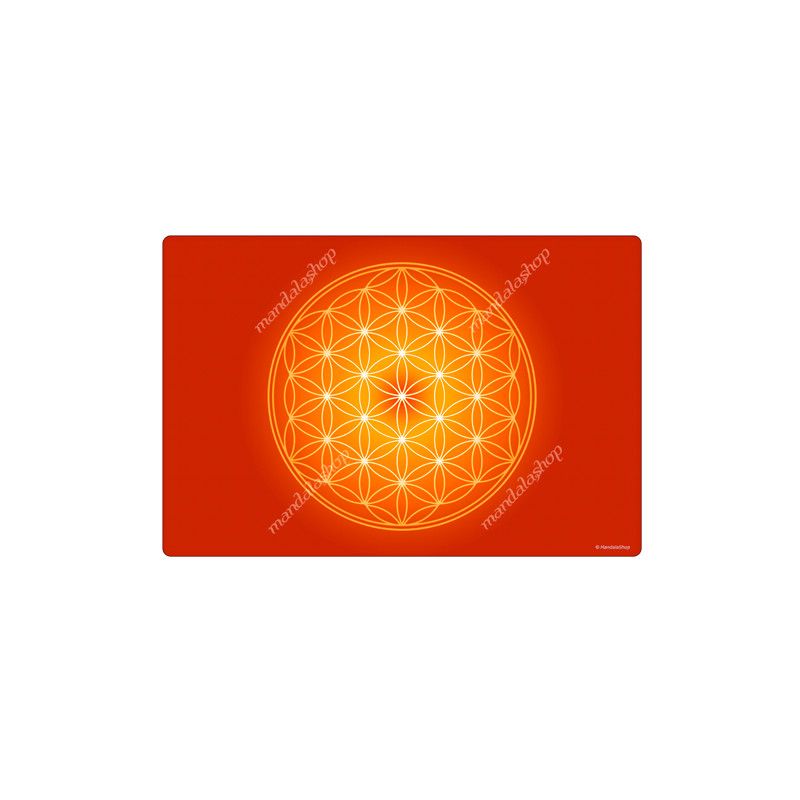 Harmonisierender Teppich Blume des Lebens orange