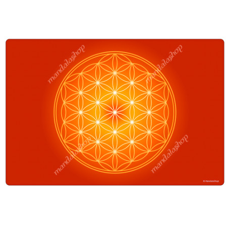 Orange Flower of Life Harmonising Mat