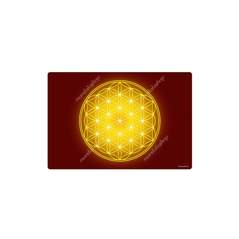Harmonisierender Teppich Blume des Lebens gelb