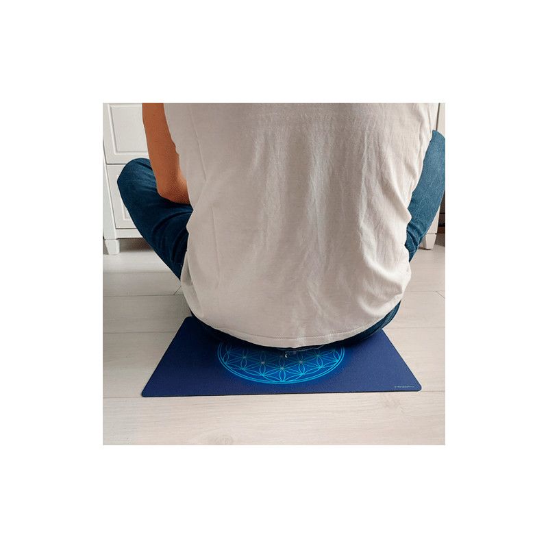 Harmonisierender Teppich Blume des Lebens blau