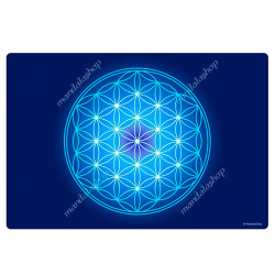 Harmonisierender Teppich Blume des Lebens blau