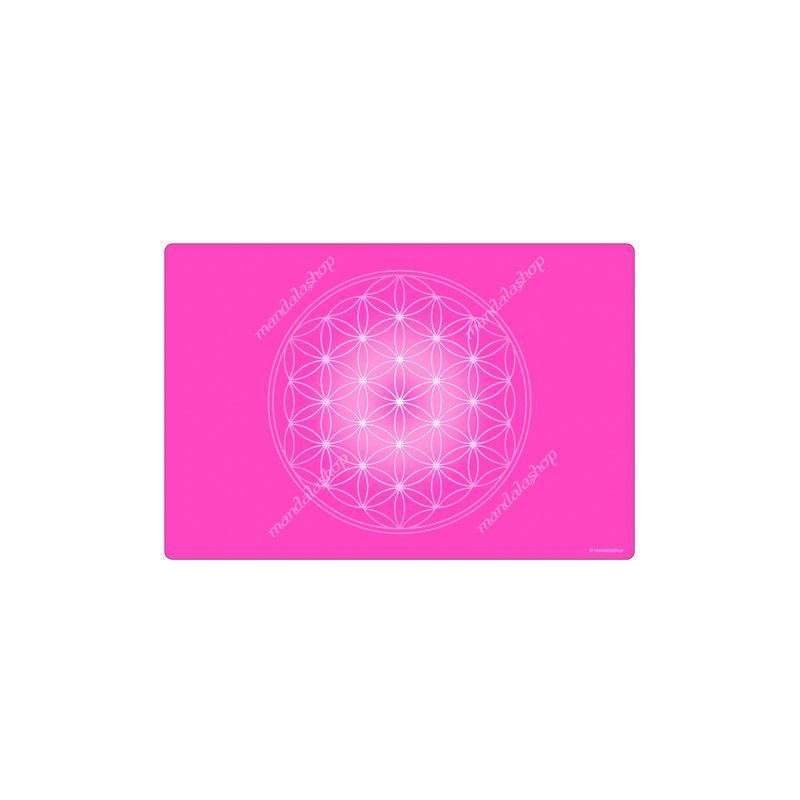 Tapis harmonisant Fleur de Vie rose