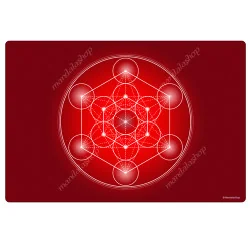 Tapis harmonisant Cube de Métatron rouge