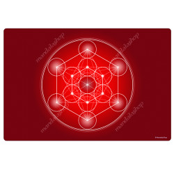Tappeto armonizzante Cubo di Metatron rosso