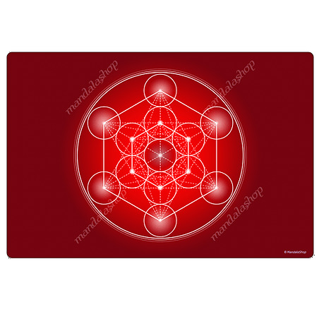 Alfombra armonizadora del cubo rojo de Metatrón