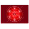 Harmonisierender Teppich Metatron-Würfel rot
