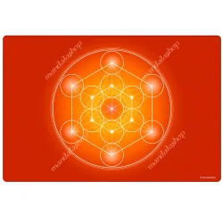 Tapis harmonisant Cube de Métatron orange
