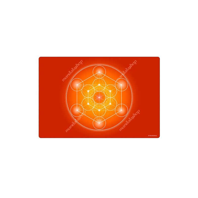Tapis harmonisant Cube de Métatron orange
