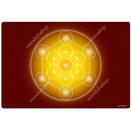 Yellow Metatron's Cube Harmonising Mat
