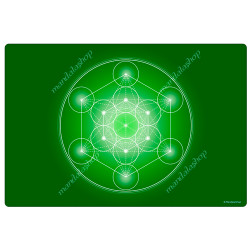 Alfombra armonizadora Metatron Cubo verde