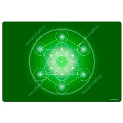 Tapis harmonisant Cube de Métatron vert