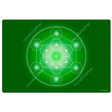 Green Metatron's Cube Harmonising Mat