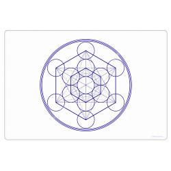 Harmonisierender Teppich Metatrons Würfel weiß