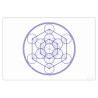 Harmonisierender Teppich Metatron-Würfel Weiß