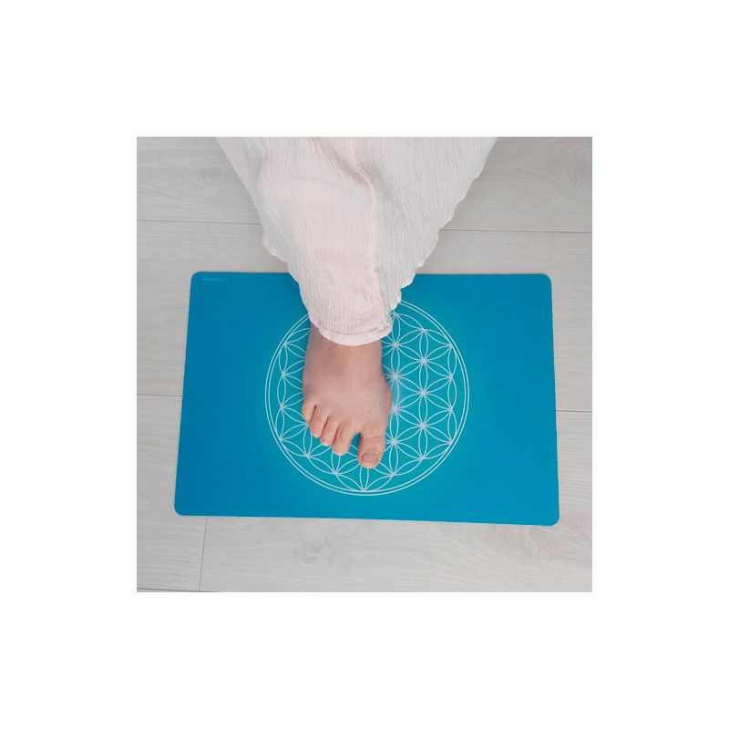 Tapis De Porte Fleur De Vie | 40x60 Cm | Antidérapant Et Absorbant | Pour Entrée Et Cuisine
