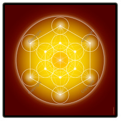 Bandeja energizante del Cubo de Metatrón (colores de los chakras)