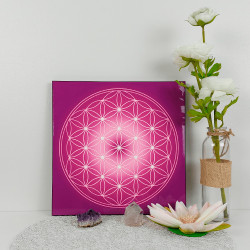 Flower of Life wooden energising tray (chakras' colours)