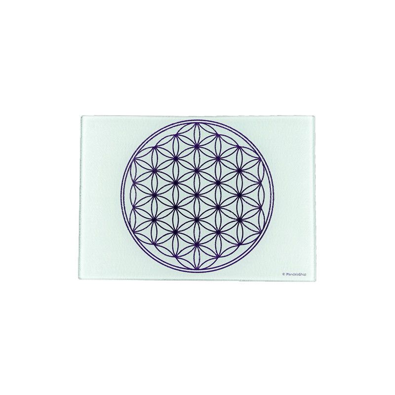 Energieplatte Blume des Lebens Weiß