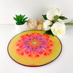 Placa energizante redonda Mandala de la Flor