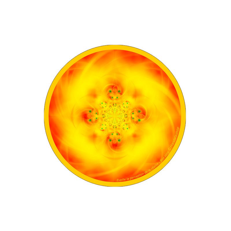 Harmonising disk Mandala that awakens the perception of reality