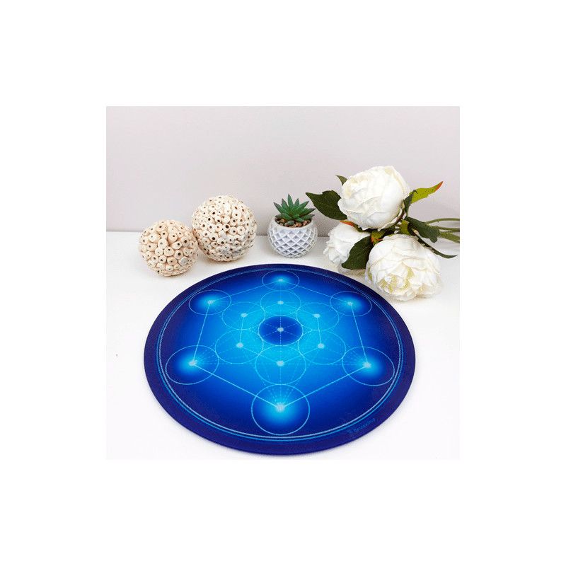 Metatron's Cube Round Energising Plate (7 colours at choice)
