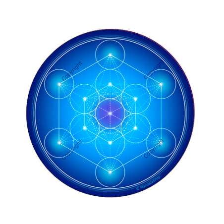 Metatron's Cube round magnet (7 colours at choice)