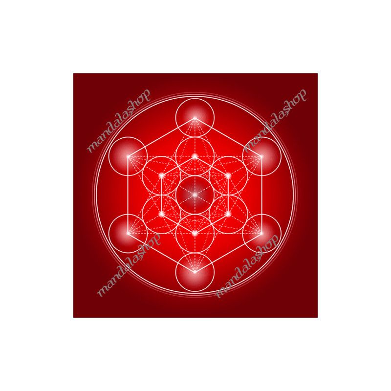 Cuadro Cubo de Metatrón (7 colores a elegir)